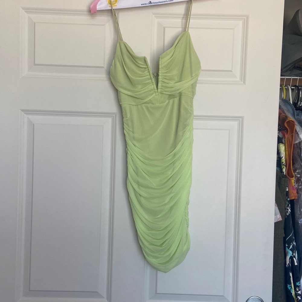 Lime green cocktail dress